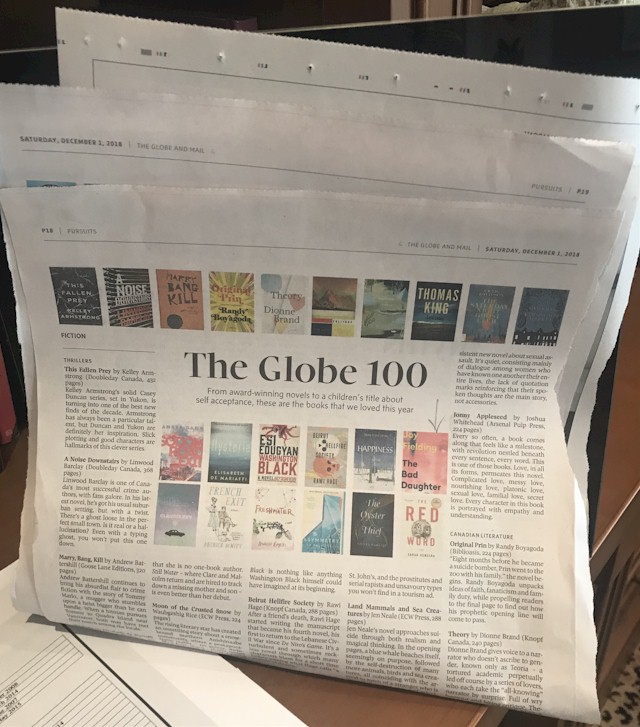 The Bad Daughter made the list of the Globe’s top 100 books of 2018